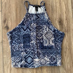 Boho High Neck Crop Top